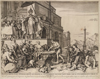 KG 05330
<br/>
Jozef verkoopt graan aan Farao
<br/>
<em>Bisschop, Jan de (1628-1671)</em>